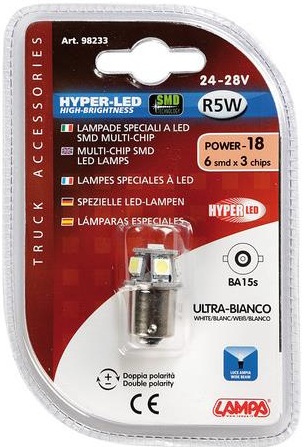 AMPOULE SPECIALE A LED T10 10-30V BLANC