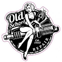 STICKER 3D PM PIN-UP OLD SCHOOL BOUGIE