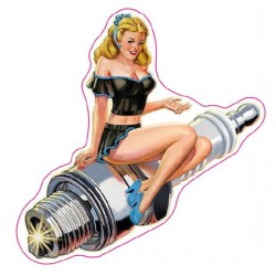 STICKER 3D GM PIN-UP BOUGIE