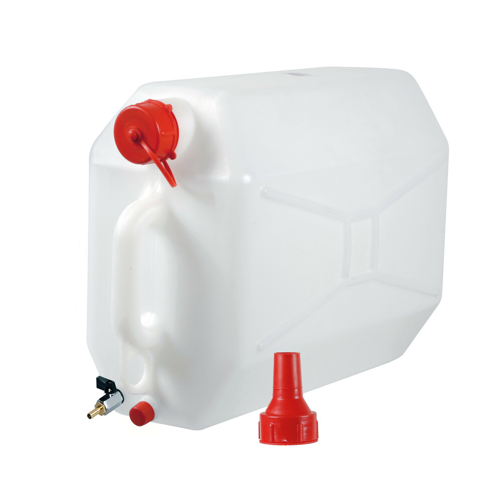 Jerrican AL HDPE 20L blanc + robinet Rubrique(Manutention)