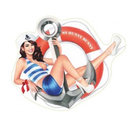 STICKER 3D PM PIN-UP MARINE ANCRE ET BOUEE