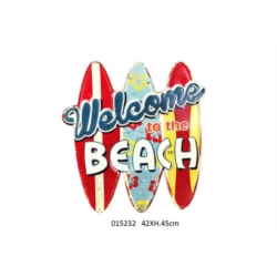 PLAQUE DECO WELCOME TO THE BEACH 42 X H.45 CM