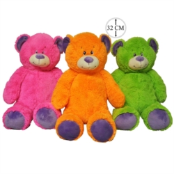 PELUCHE OURS FLUO 32CM
