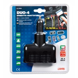 DOUBLE PRISE DUO 4 12/24V USB