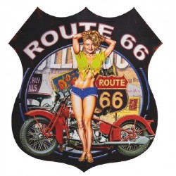 STICKER 3D PM ROUTE 66 MOTO & PIN-UP