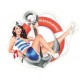 STICKER 3D PM PIN-UP MARINE ANCRE ET BOUEE