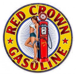 STICKER 3D PM PIN-UP RED CROWN GASOLINE