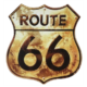 STICKER 3D GM ROUTE 66 VINTAGE DORE