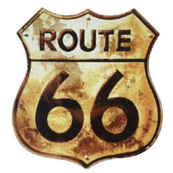 STICKER 3D GM ROUTE 66 VINTAGE DORE