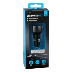 CHARGEUR DOUBLE PRISE (USB A + USB C) 12/24V 36W