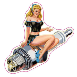 STICKER 3D PM PIN-UP BOUGIE