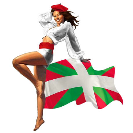 STICKER 3D PM PIN-UP DRAPEAU PAYS BASQUE