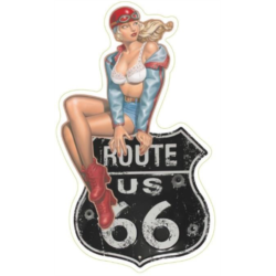STICKER 3D PM PIN-UP ROUTE US 66