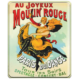 PLAQUE VINTAGE GM AU JOYEUX MOULIN ROUGE 13X16CM