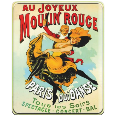 PLAQUE VINTAGE GM AU JOYEUX MOULIN ROUGE 13X16CM