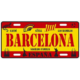 PLAQUE VINTAGE GM BARCELONA 20X10CM