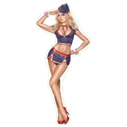 STICKER 3D GM PIN-UP MILITAIRE AMERICAINE