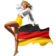 STICKER 3D GM PIN-UP DRAPEAU ALLEMAGNE