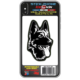 STICK PHONE 3D TETE CHIEN NOIR ET BLANC