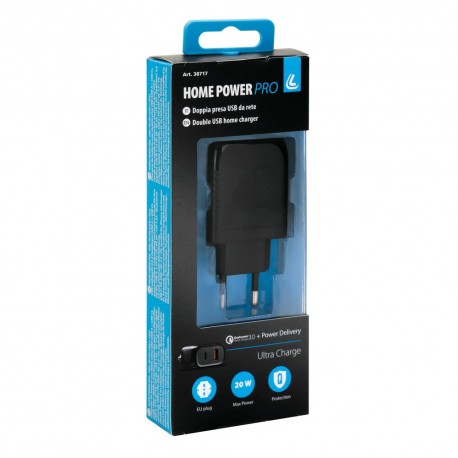 CHARGEUR SECTEUR 2 PORTS USB 20W 100/230V
