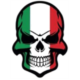 STICKER 3D TETE DE MORT ITALIE