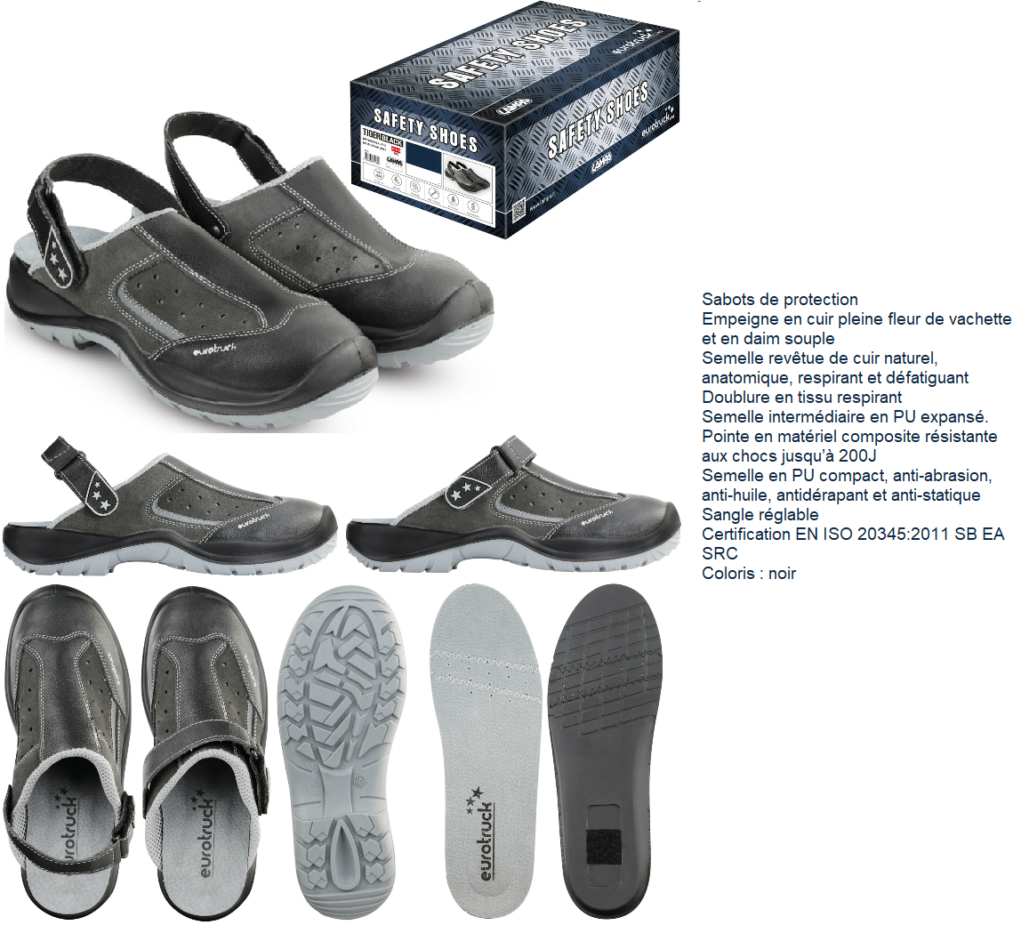 Chaussure De Sécurité Lampa Tiger - Noir, Certifiée EU