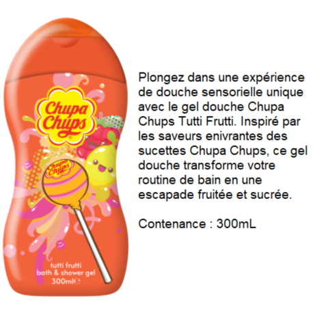 GEL DOUCHE CHUPA CHUPS TUTTI FRUTTI 300ML