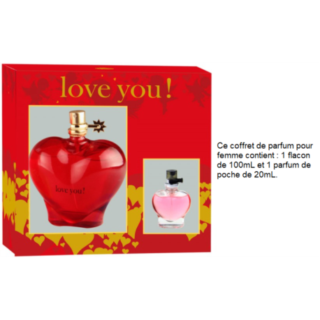 COFFRET EAU DE PARFUM LOVE YOU RED REAL TIME WOMAN