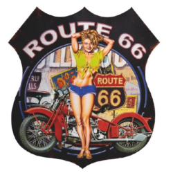 STICKER 3D GM ROUTE 66 MOTO & PIN-UP