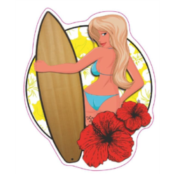 STICKER 3D GM PIN-UP SURF