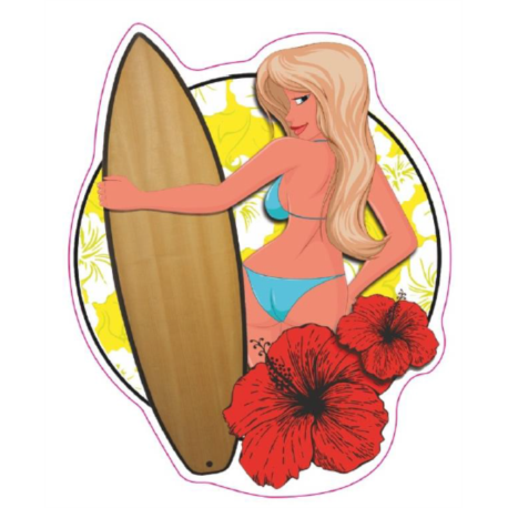 STICKER 3D GM PIN-UP SURF
