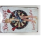 PA31 PLAQUE PUB 20x30cm PIN'UP BULLSEYE