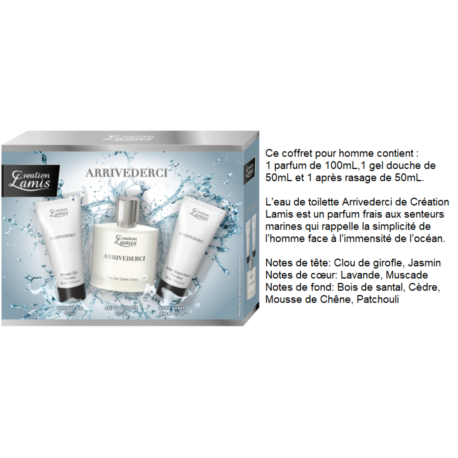 COFFRET EAU DE TOILETTE ARRIVEDERCI FOR MAN LAMIS