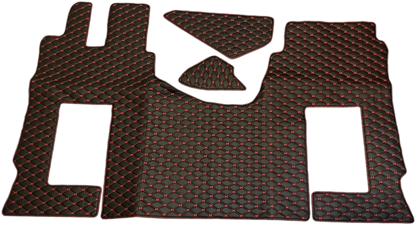 TAPIS NOIR LISERE ROUGE MP4/MP5 PNEU.