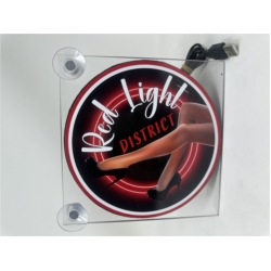 ENSEIGNE LUMINEUSE RED LIGHT DISTRICT BLACK HEELS 17x17 USB 32 LEDS