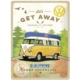 ENSEIGNE METAL 30x40 VW LETS GET AWAY