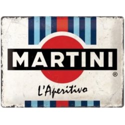 ENSEIGNE METAL 30x40 MARTINI LAPERITIVO RACING STRIPES