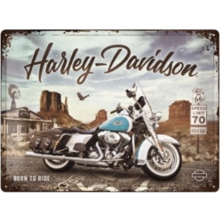 ENSEIGNE METAL 30x40 HARLEY DAVIDSON ROUTE 66 ROAD KING CLASSIC