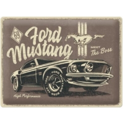 ENSEIGNE METAL 30x40 FORD MUSTANG THE BOSS