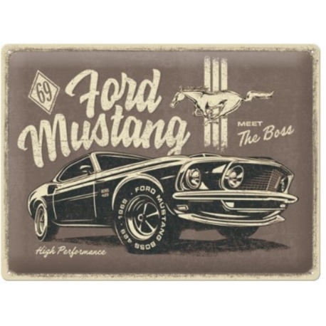 ENSEIGNE METAL 30x40 FORD MUSTANG THE BOSS