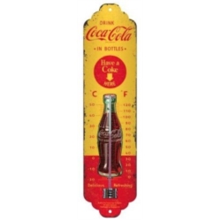 THERMOMETRE COCA-COLA YELLOW 6,5 x 28 cm