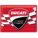 ENSEIGNE METAL 30x40 DUCATI CORSE LOGO RACING FLAG