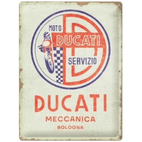 ENSEIGNE METAL 30x40 DUCATI MOTO SERVIZIO MECCANICA