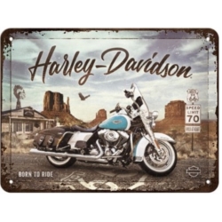 ENSEIGNE METAL 15x20 HARLEY DAVIDSON ROUTE 66 ROAD KING CLASSIC