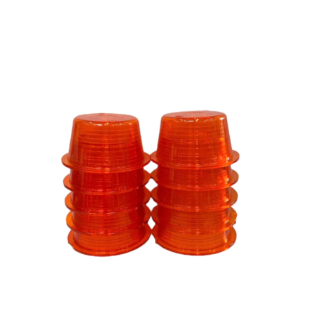 LENTILLE SIMPLE POUR SUPPORT FEUX DE POSITION ORANGE x 10