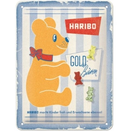 ENSEIGNE METAL 15x20 HARIBO VINTAGE GOLD BAREN