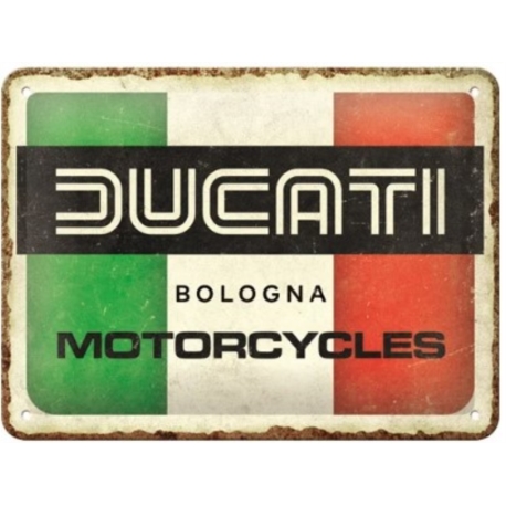 ENSEIGNE METAL 15x20 DUCATI ITALY GIUGIARO LOGO