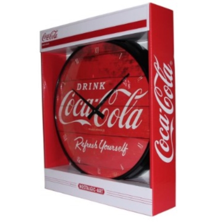 HORLOGE MURALE COCA-COLA REFRESH 31cm- Pile AA non incluse