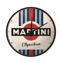 HORLOGE MURALE MARTINI L'APERITIVO RACING STRIPES 31cm-Pile AA non in