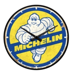 HORLOGE MURALE MICHELIN BIBENDUM 80s 31 cm - Pile AA non incluse